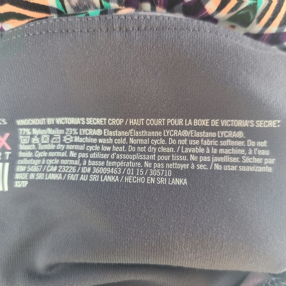 Victoria's Secret VSX Sport (XS) Knockout Crop Leggings Orange, Purple, Green - Picture 8 of 8